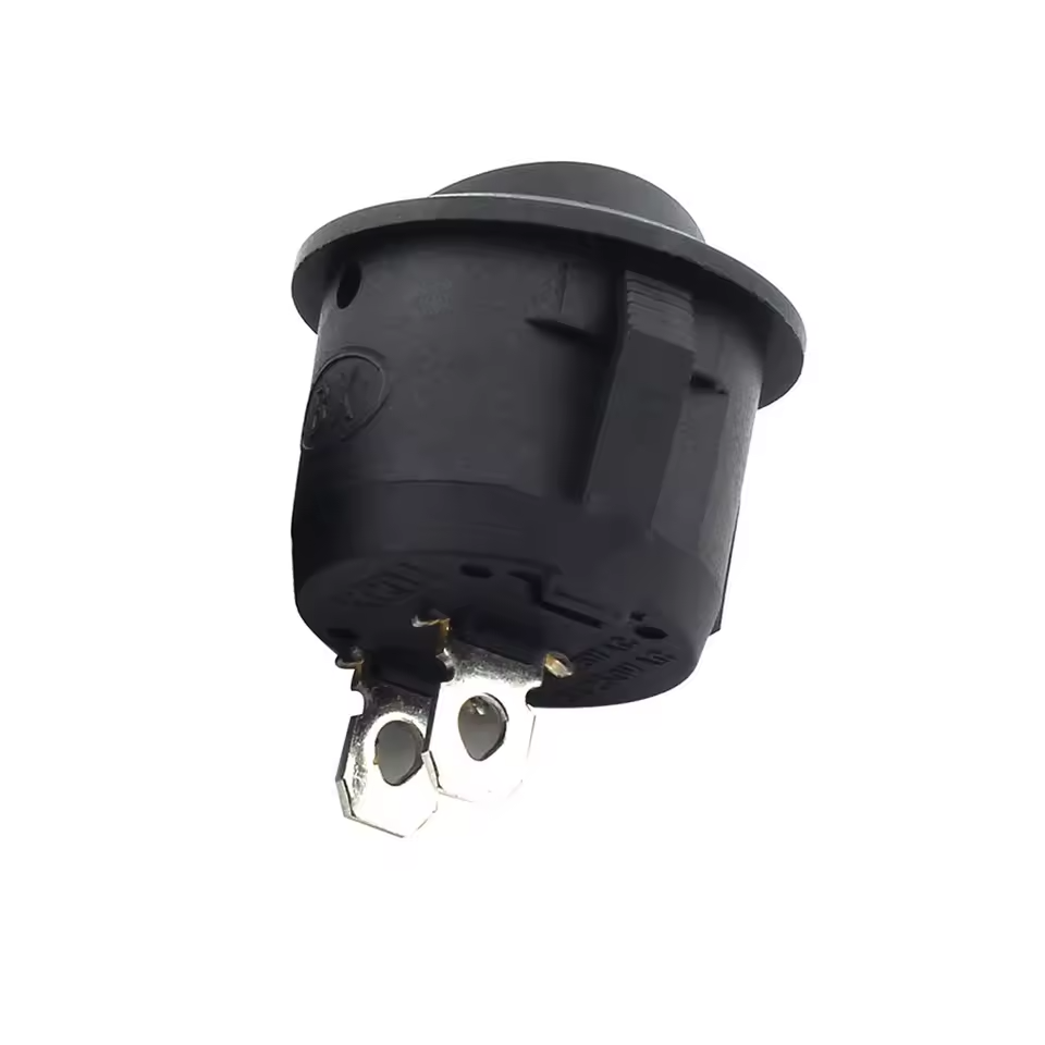 Round SPST Rocker Switch – ON/OFF, 2-Pin