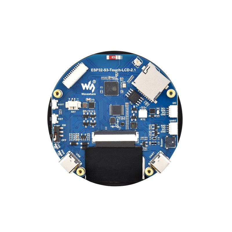 ESP32-S3 Development Board with 2.1" Round Capacitive Touch Display Waveshare