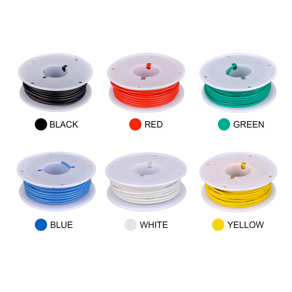 22 AWG Hookup Wire 6 Colours Kit - Stranded
