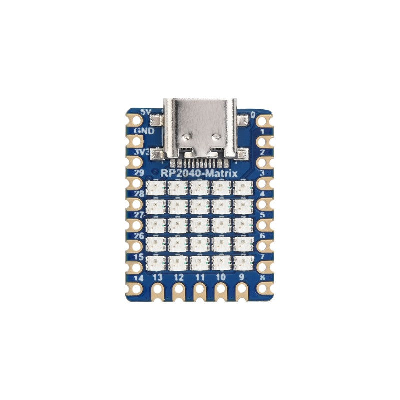 RP2040-Matrix Development Board - Onboard 5×5 RGB LED Matrix