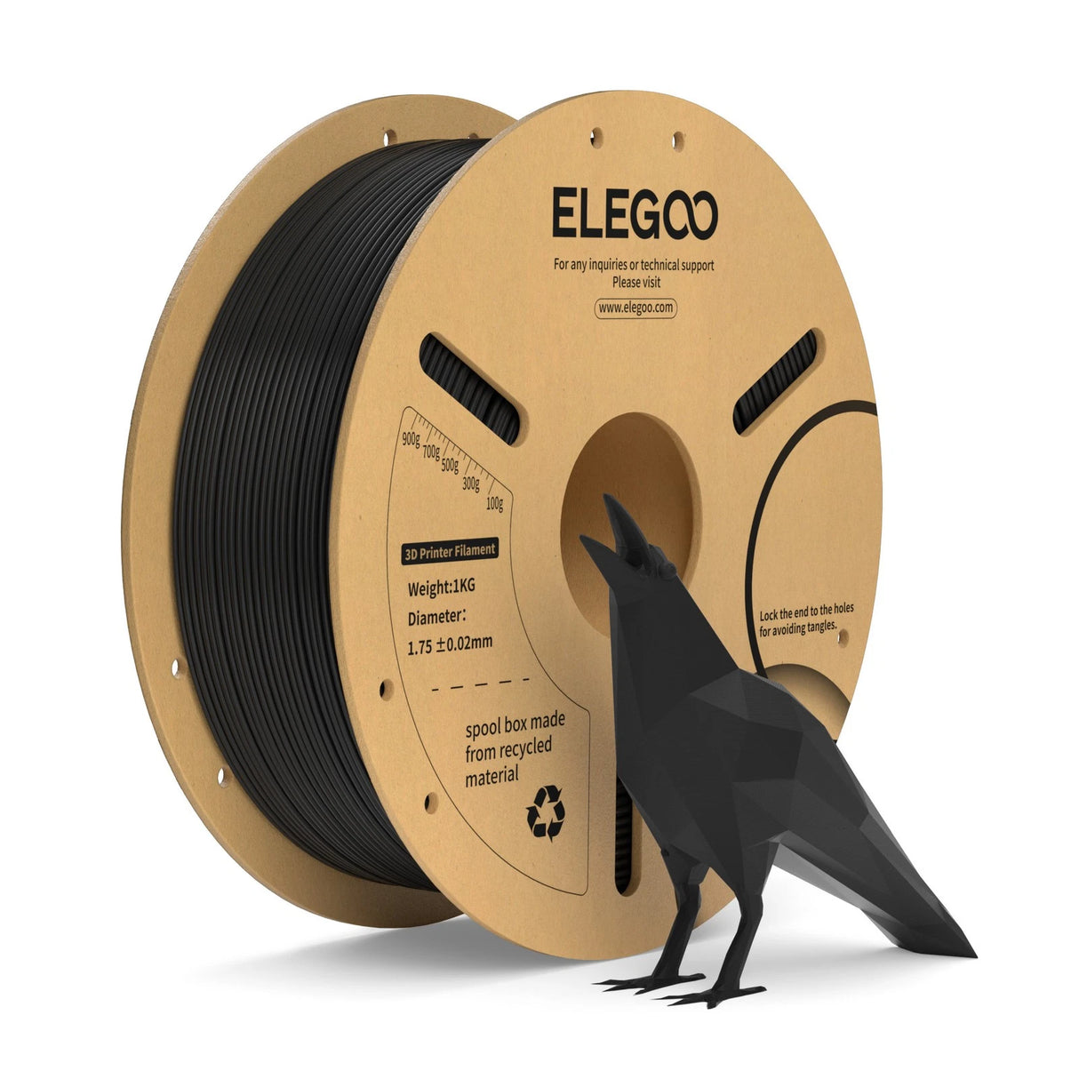 Elegoo PLA+ Black 1.75mm 1kg