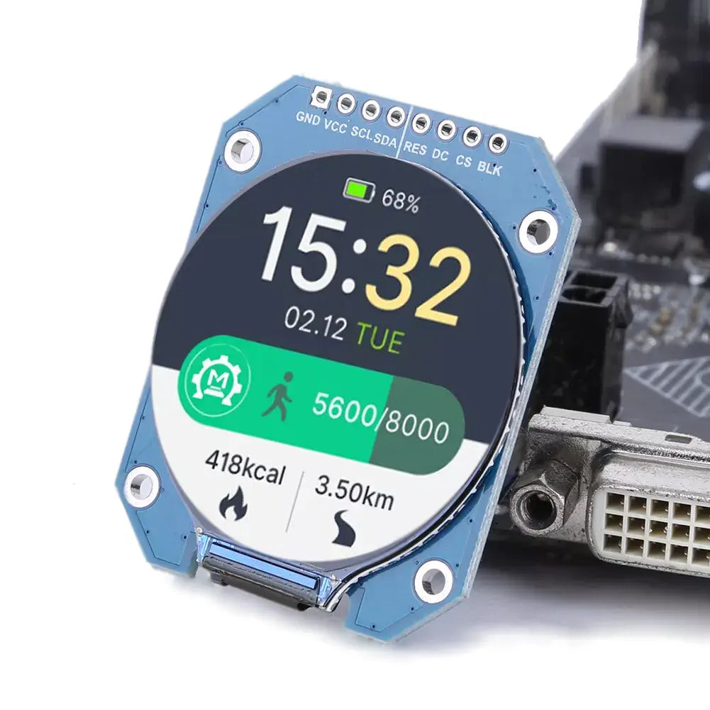 1.28" Round TFT LCD Display GC9A01 IPS 240x240 for Arduino (2.8–3.3V)