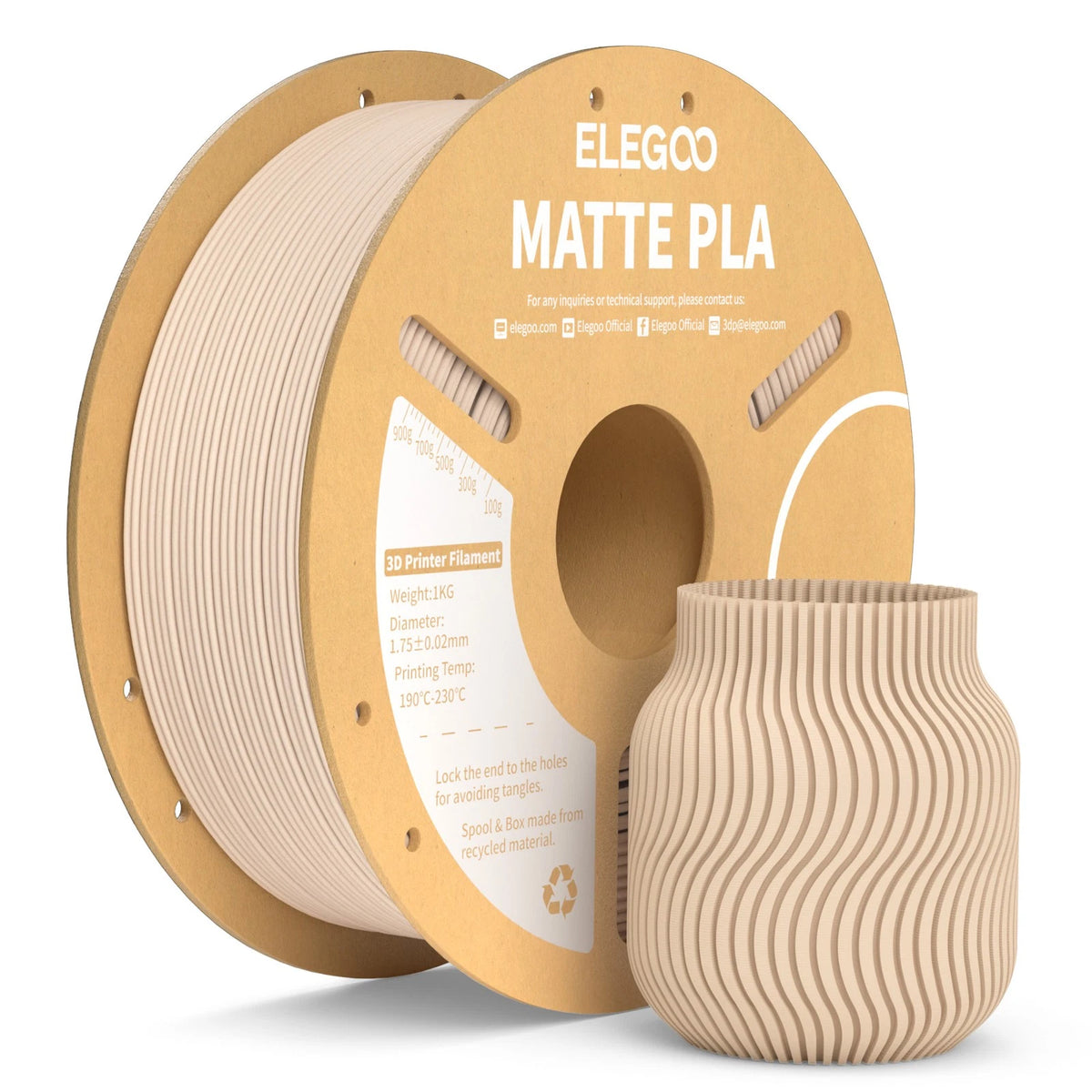Elegoo Matte PLA Beige 1.75mm 1kg