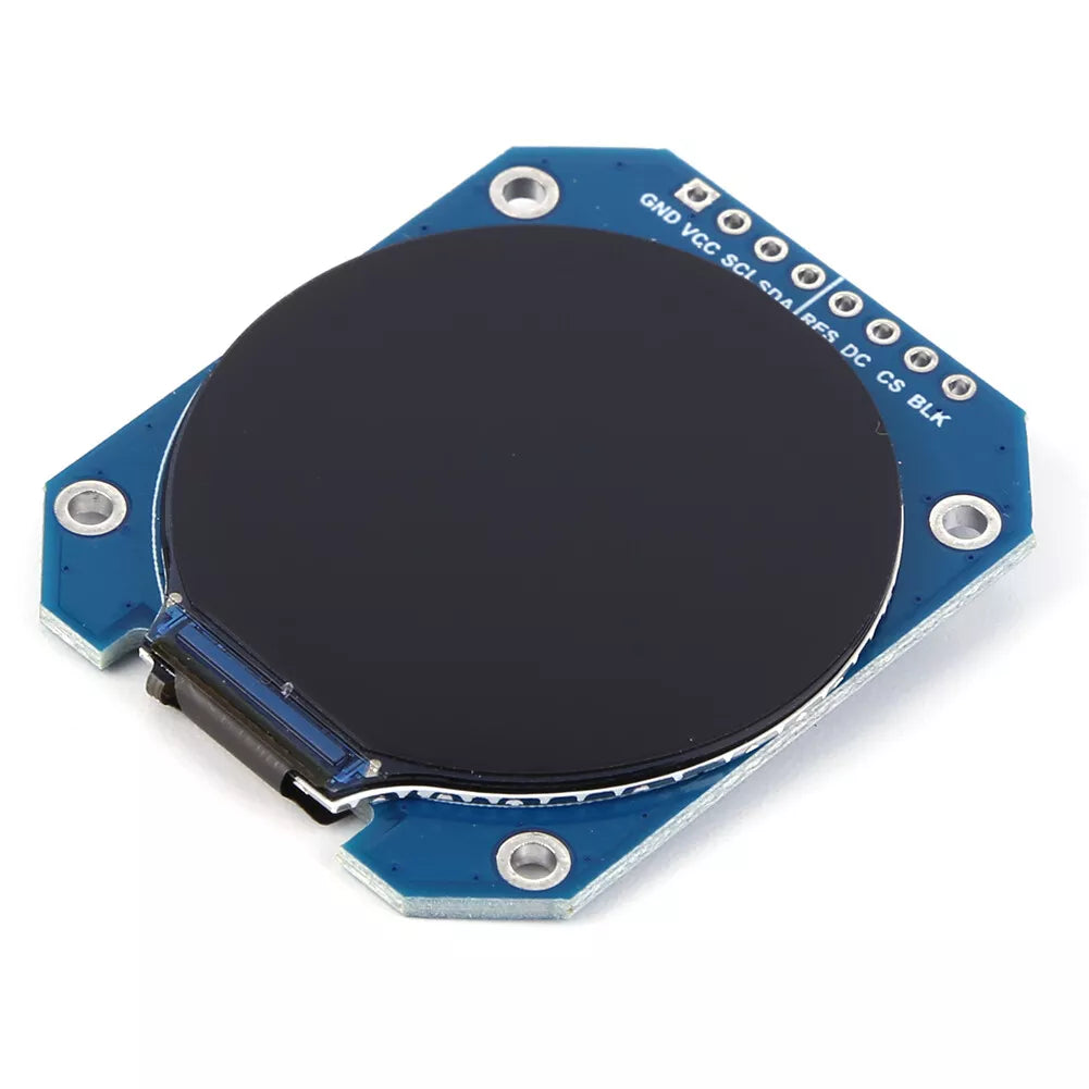 1.28" Round TFT LCD Display GC9A01 IPS 240x240 for Arduino (2.8–3.3V)