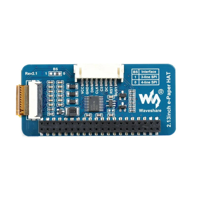 2.13inch E-Ink display HAT for Raspberry Pi - 250x122 - Black / White Waveshare