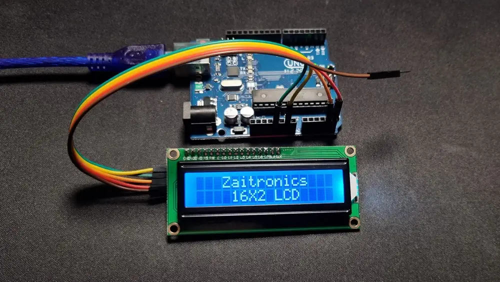 16X2 (1602) LCD Display + Arduino Uno