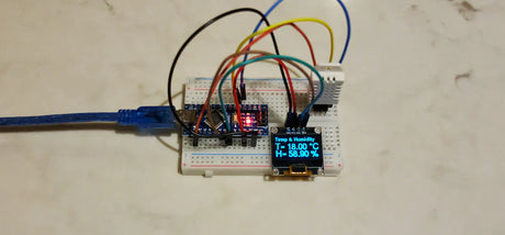 Arduino Temperature Monitor Using Arduino Nano & SSD1306 OLED Display Project