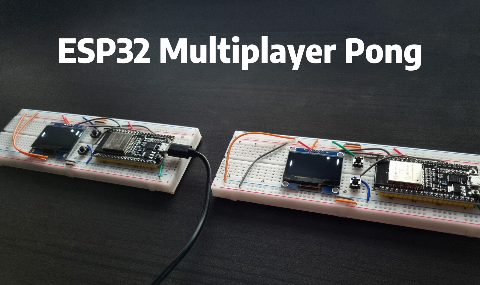 Using ESP32 Communication for a Multiplayer Pong Game Using WiFi (UDP)