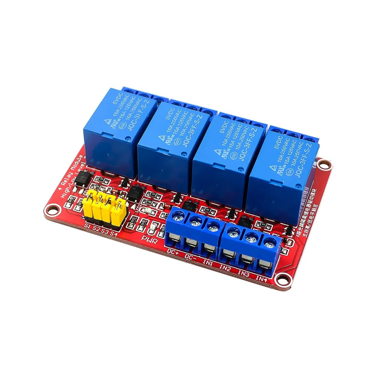 Relay Module Optocoupler 5 Channel 5V 4 Channel Relay Module Optocoupler 10A – Zaitronics