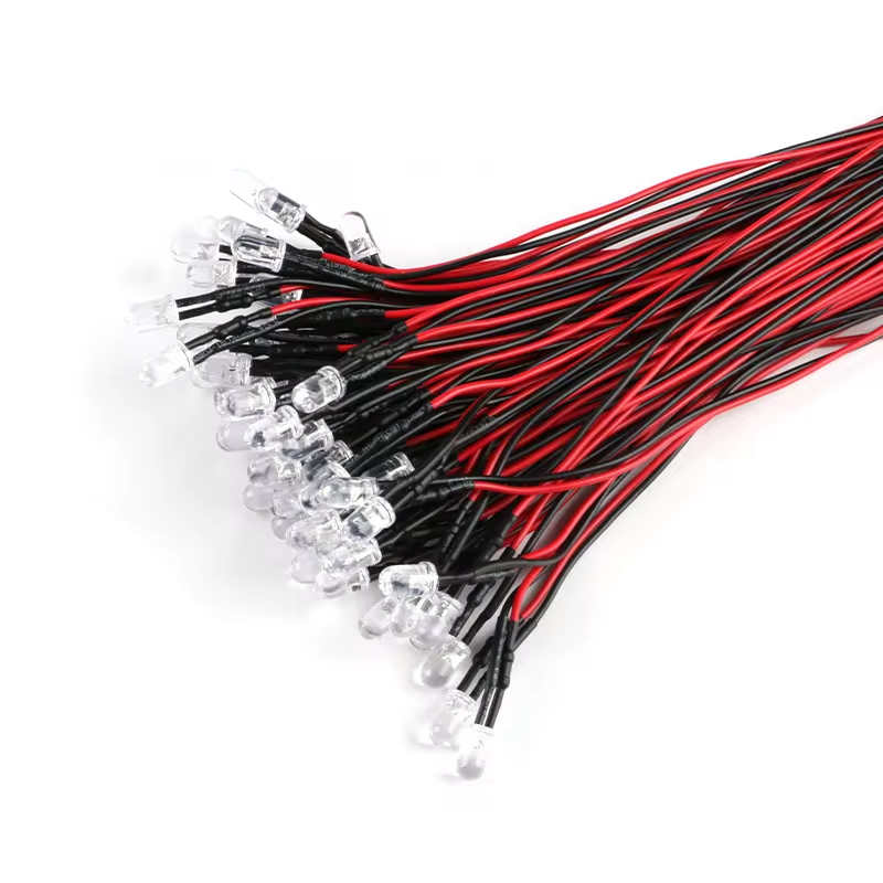 5mm Prewired Red LEDs 10PCS Pack
