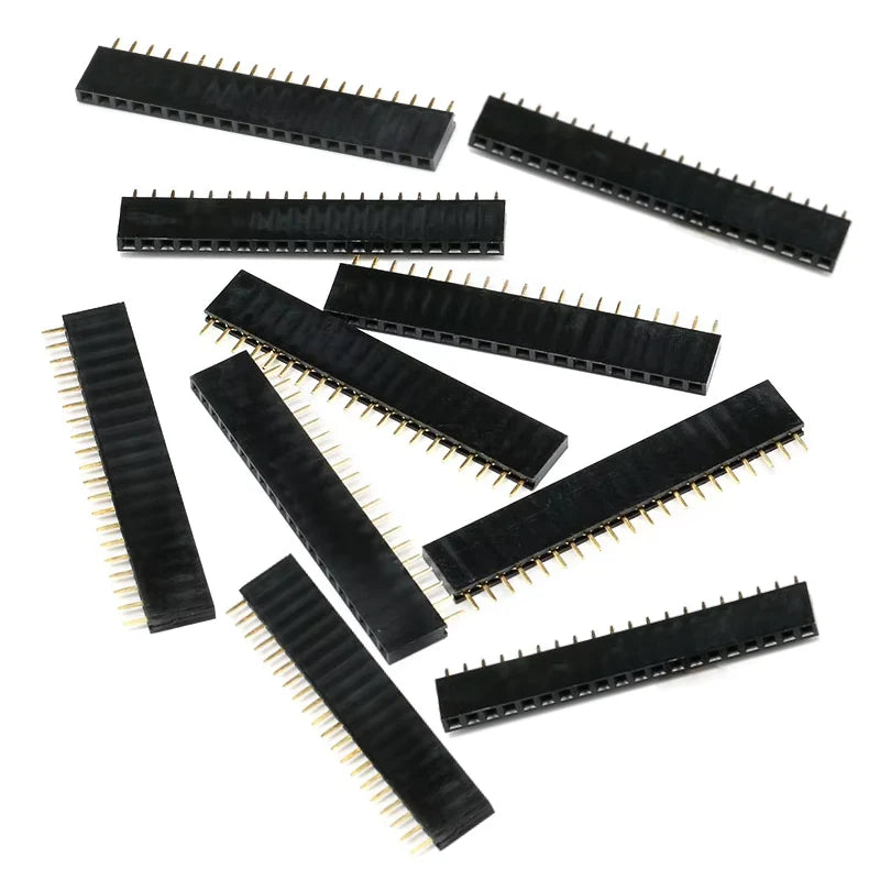 10 Pack 20 Pin Female Header 2.54mm - (1×20)
