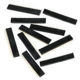 10 Pack 20 Pin Female Header 2.54mm - (1×20)