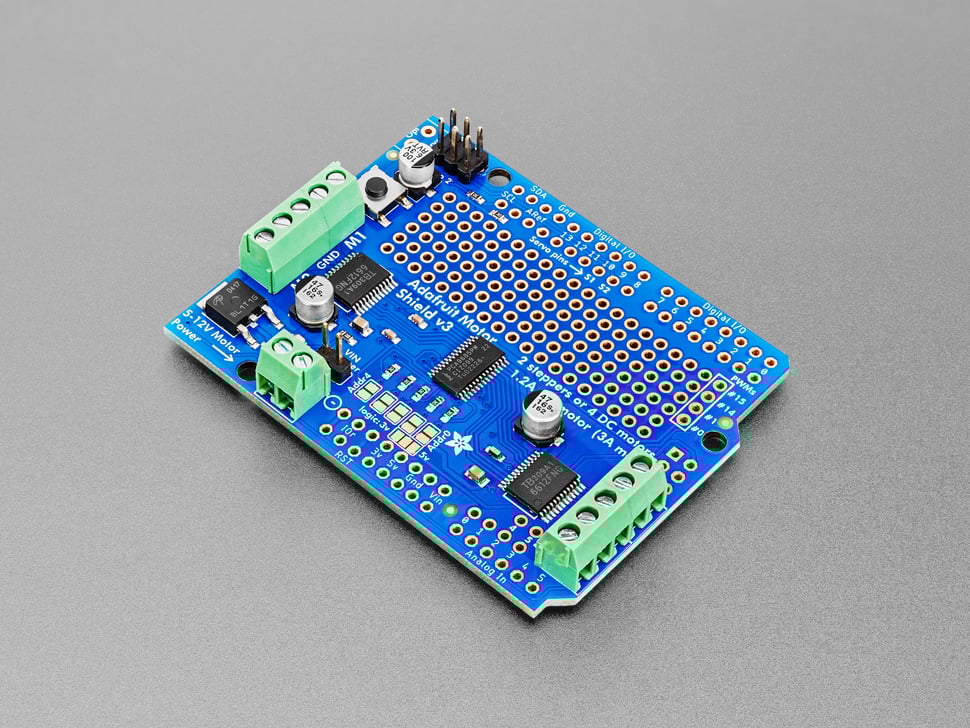 Adafruit Motor/Stepper/Servo Shield for Arduino v2 Kit - v2.3 – Zaitronics