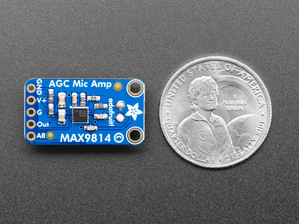 Adafruit Electret Microphone Amplifier - MAX9814 with Auto Gain Control