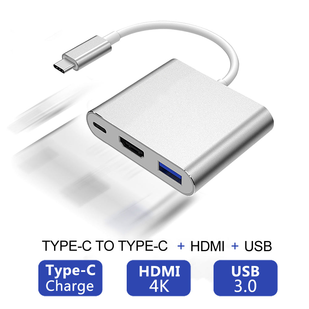 USB-C to HDMI 4K Adapter Hub with USB 3.0 and PD Charging