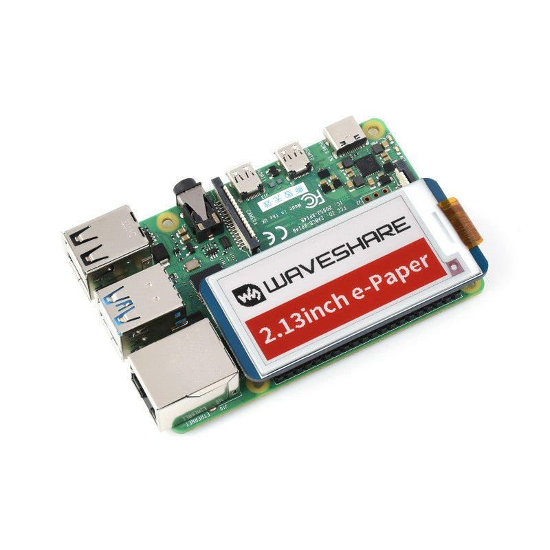 2.13inch E-Ink display HAT for Raspberry Pi - 250x122 - Black / White / Red
