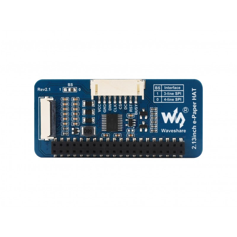 2.13inch E-Ink display HAT for Raspberry Pi - 250x122 - Black / White / Yellow / Red