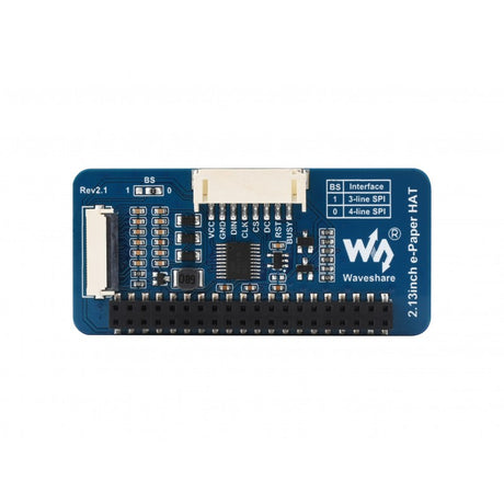 2.13inch E-Ink display HAT for Raspberry Pi - 250x122 - Black / White / Yellow / Red