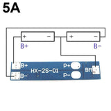 2S 5A 18650 BMS Li-ion Battery Charger Protection Board