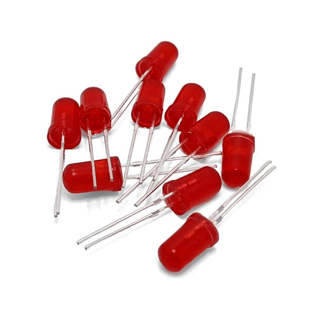 5mm Basic LED Red 10PCS Pack