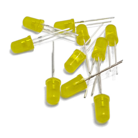 5mm Basic LED Yellow 10PCS Pack