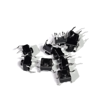 6x6x5mm Momentary Tactile Push Button Switch (4 Pin)