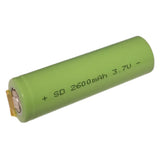 3.7V 2600mAh 18650 Cell Li-Ion Battery With Soldered Tabs – Lithium Ion