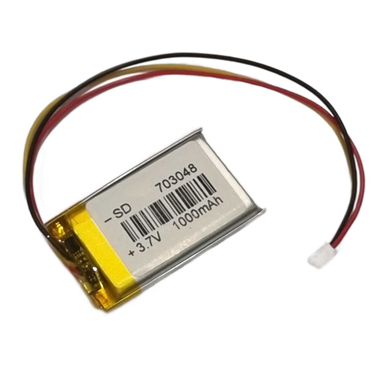 3.7V 1000mAh LiPo Battery – Lithium Polymer 703048 (3 Pin)