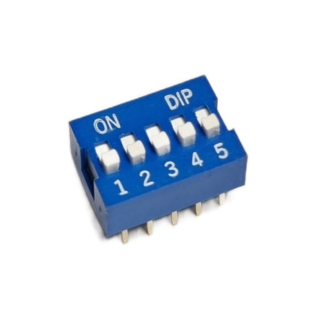 Blue DIP Switch 5 – 2.54mm Pitch, Breadboard Compatible