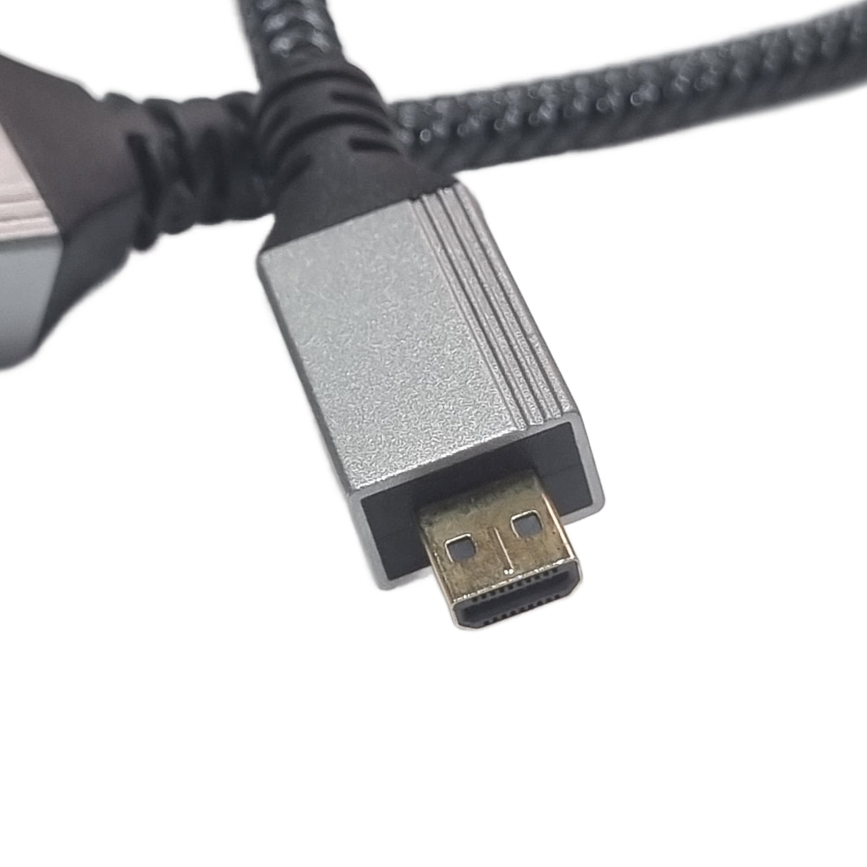 4K Micro HDMI to Standard HDMI 2.0 Braided Cable for Raspberry Pi 4 & 5 - 0.3m