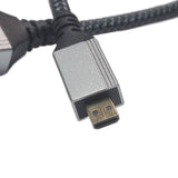 4K Micro HDMI to Standard HDMI 2.0 Braided Cable for Raspberry Pi 4 & 5 - 0.3m