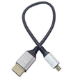4K Micro HDMI to Standard HDMI 2.0 Braided Cable for Raspberry Pi 4 & 5 - 0.3m