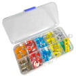 100pcs Mini Blade Fuse Kit 5A–30A Low Profile with Puller Tool & Case