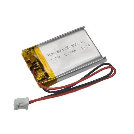 3.7V 600mAh LiPo Battery – Lithium Polymer 602535