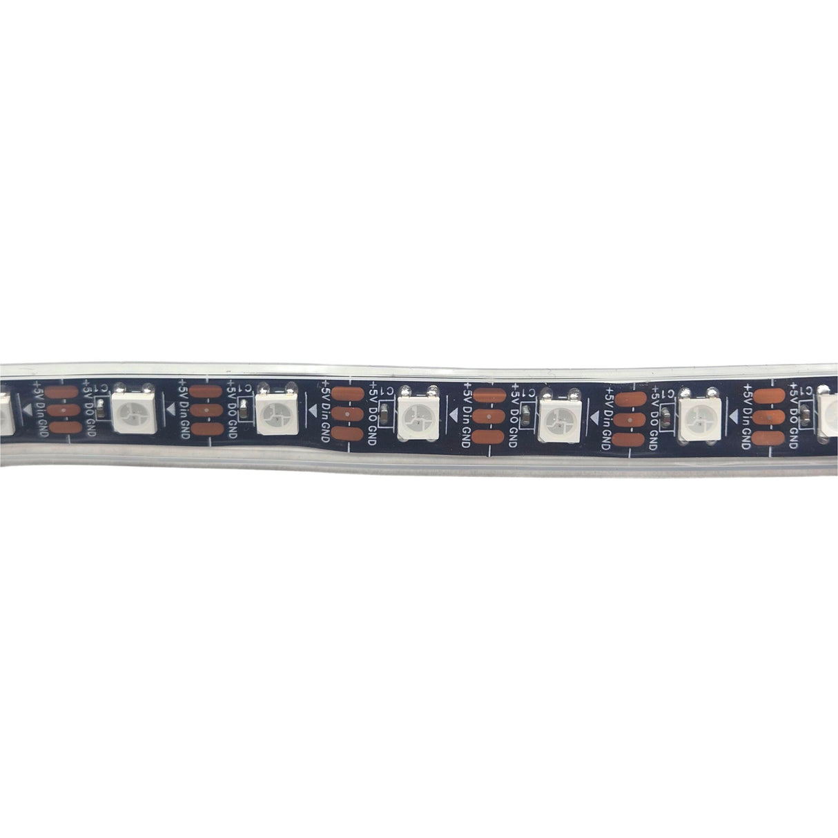 WS2812B Addressable RGB LED Strip Black PCB IP67 / IP68 Tubing