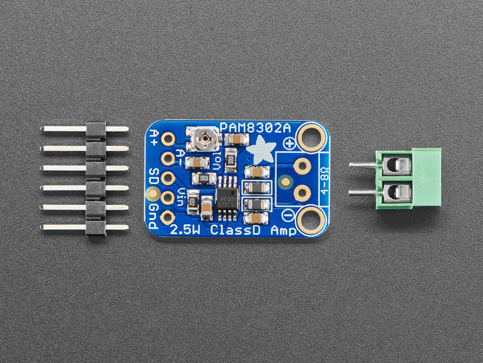 Adafruit Mono 2.5W Class D Audio Amplifier - PAM8302