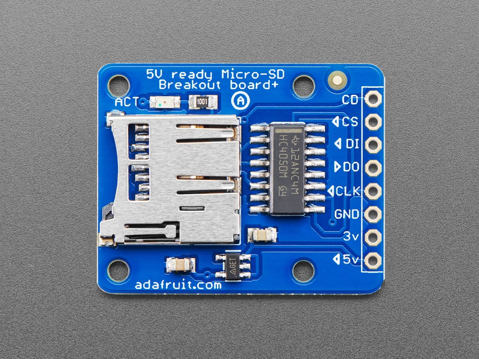 Adafruit MicroSD card breakout board+