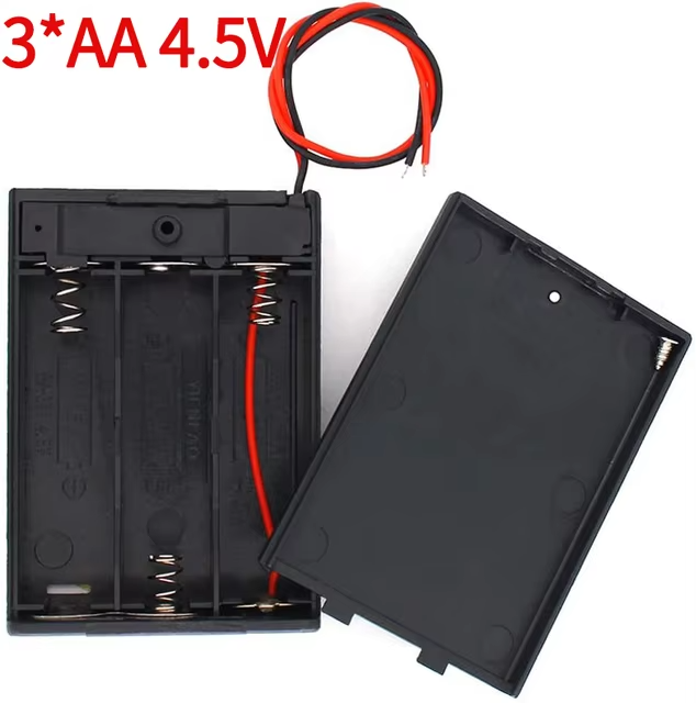 thumbnail image 2 of Clear 3 X AA Battery Holder Box With On/Off Switch And 2-Pin Wire Leads 2 of 6