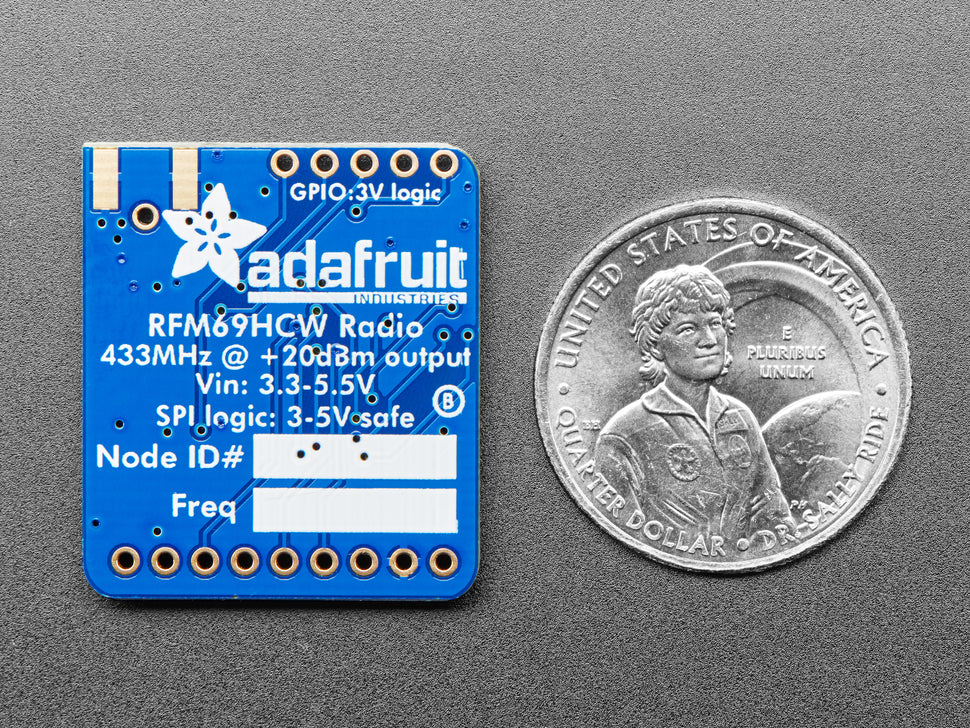 Adafruit RFM69HCW Transceiver Radio Breakout - 433 MHz - RadioFruit