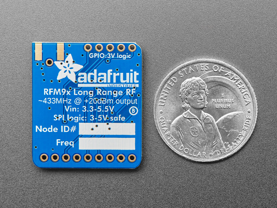 Adafruit RFM96W LoRa Radio Transceiver Breakout - 433 MHz - RadioFruit