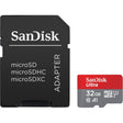 Sandisk 32GB MicroSD Card SDHC Ultra + Adapter - Raspberry Pi OS Preloaded