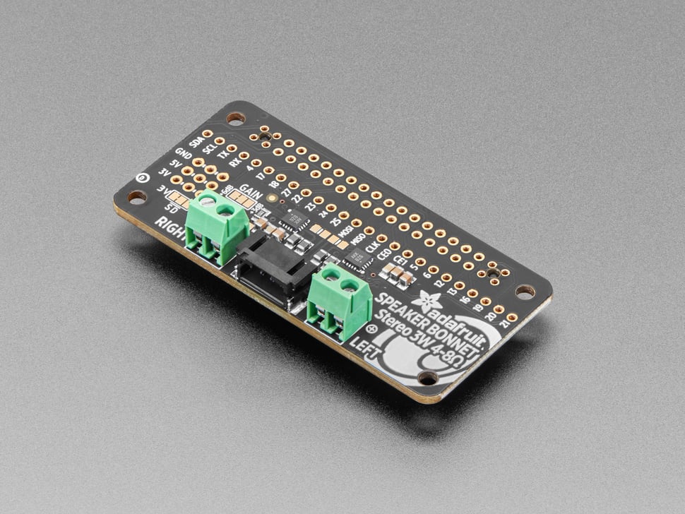 Adafruit I2S 3W Stereo Speaker Bonnet for Raspberry Pi - Mini Kit