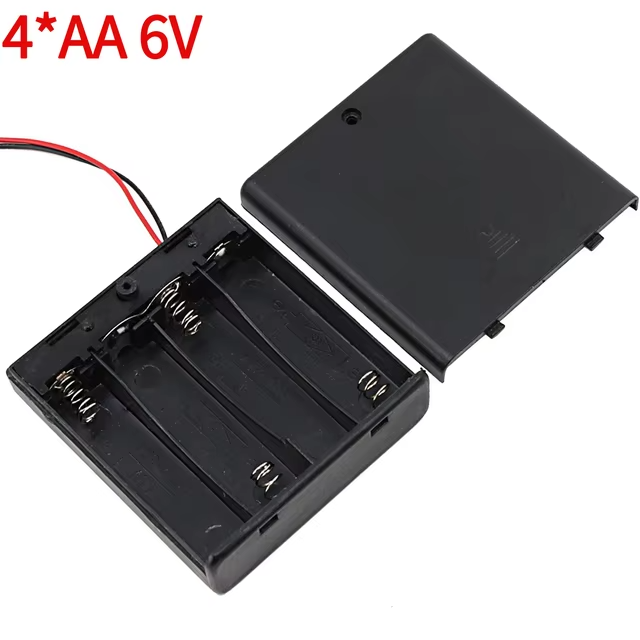 4 × AA Battery Holder Case With ON/ OFF Switch