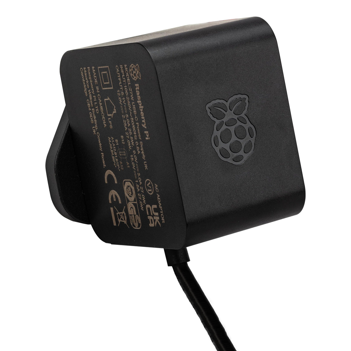 Raspberry Pi 5 Official Power Supply Black USB-C