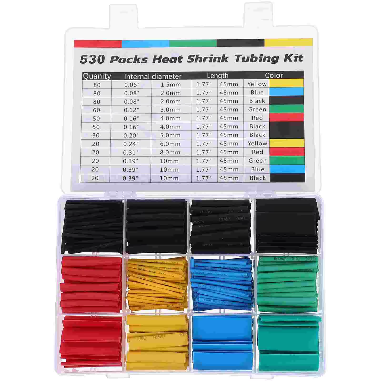 530 PCS Heat Shrink Coloured Pack