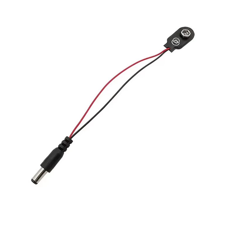 9V 'I' Type Battery Clip Snap With 2.1mm Plug