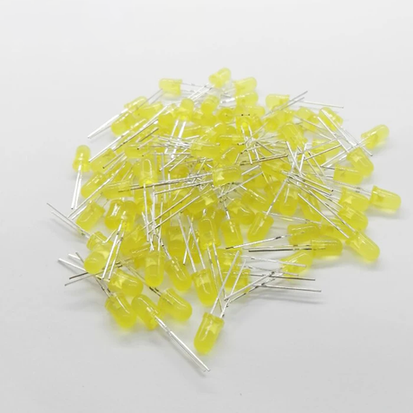 5mm Basic LED Yellow 100PCS Pack