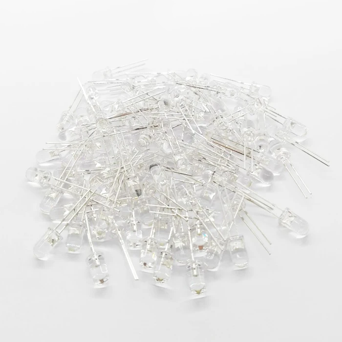 5mm Basic LED White 100PCS Pack