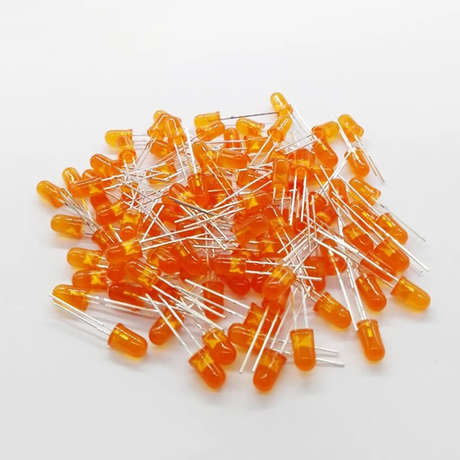 5mm Basic LED Orange 100PCS Pack