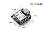 Seeed Studio XIAO ESP32-S3 - Soldered Dimensions